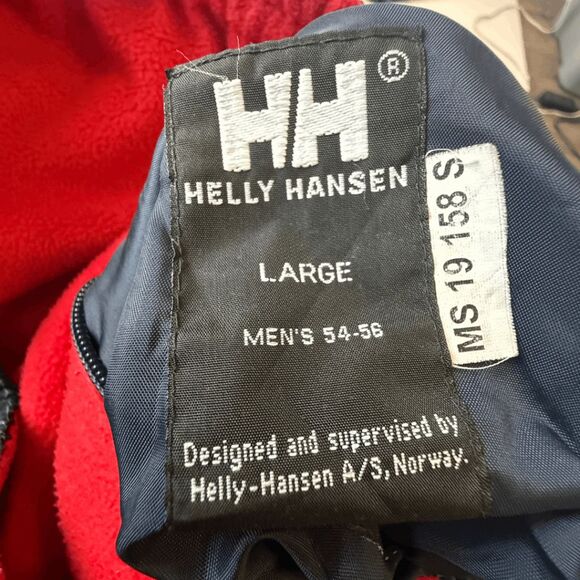 Helly Hansen Men's Plaid‎ Match Race Reversible Full Zip Jacket Blue Red Large - Picture 3 of 9